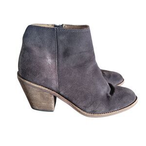 Sofft Tilton Heeled Booties Women's Size 8 Brown Espresso Suede Metallic Casual